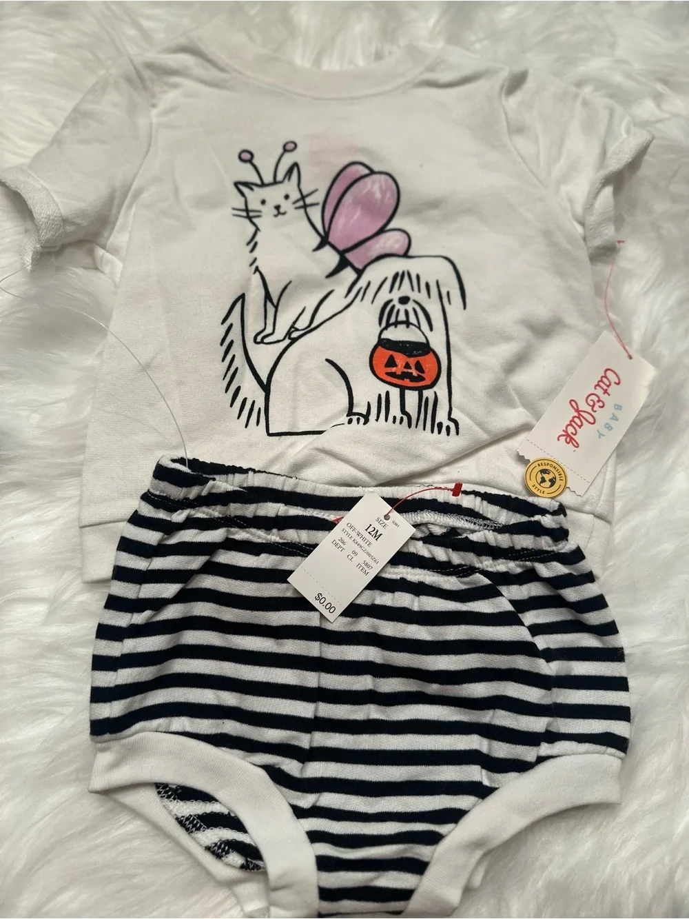 Cat & Jack Baby 12M Halloween Outfit Set